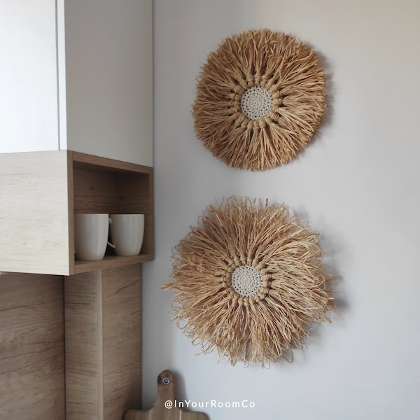 Raffia Wall Decor Etsy