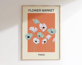 Flower Market Print orange