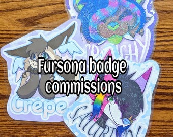 Commissies Custom Fursona-badge