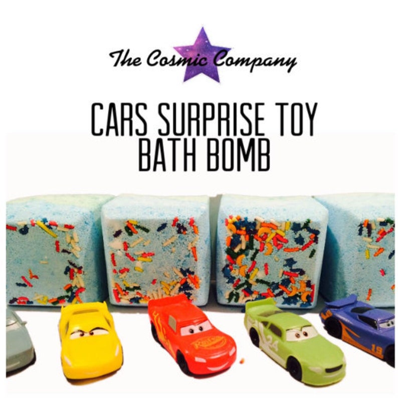 Cars Surprise toy Bath bomb Etsy