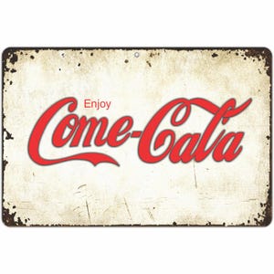 Funny Spanish Sign - Enjoy Come Caca - Size 8 x 12
