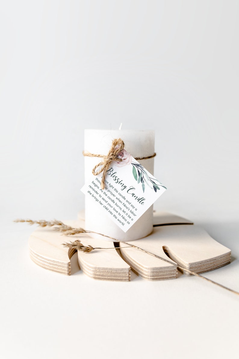 Blessing Candle Tag Mother's Blessing Blessingway Candle Etsy