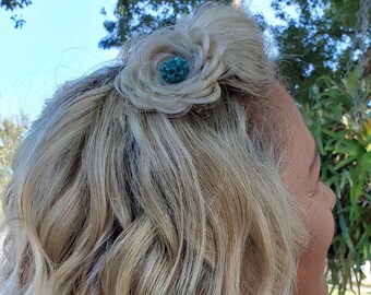 Clip in Hair Rose custom 2 inches and up.