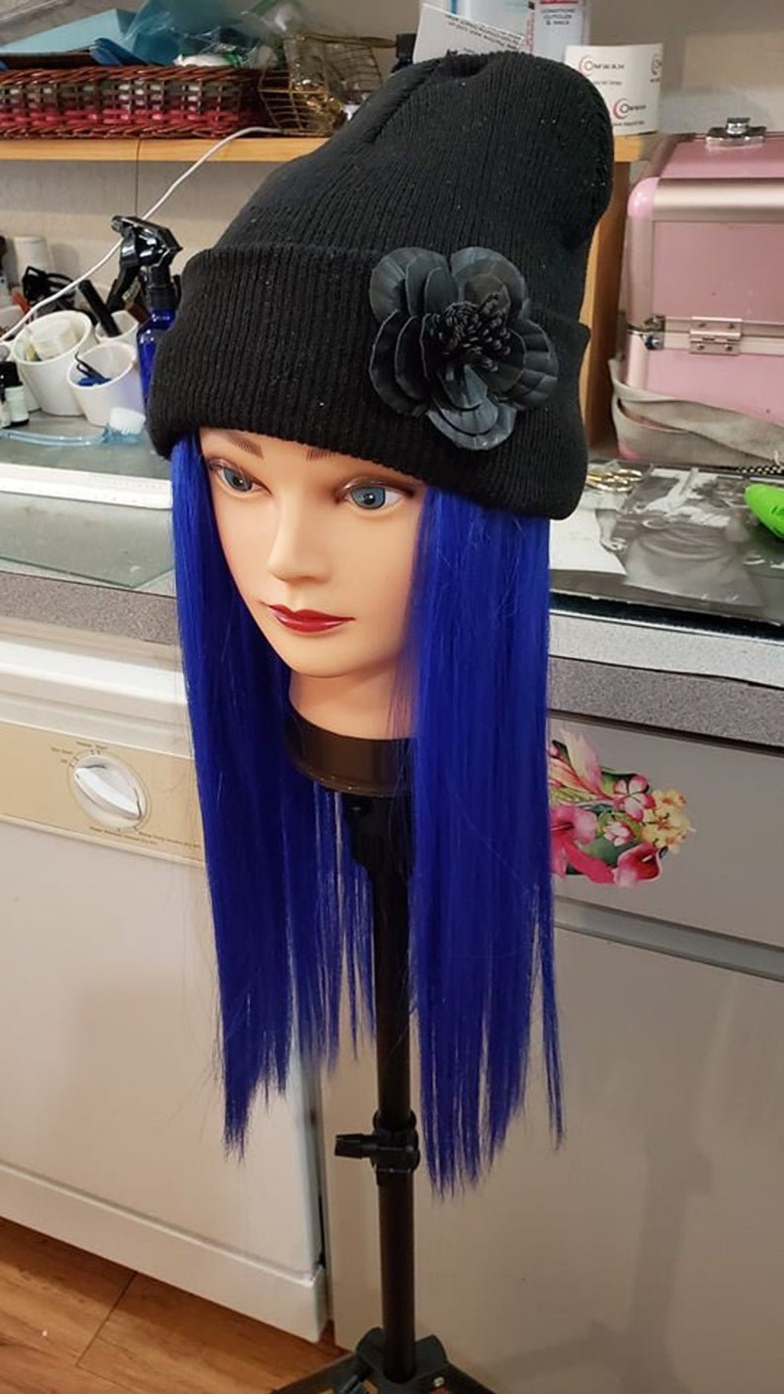 Halo hair piece with wig straps with your hair Etsy