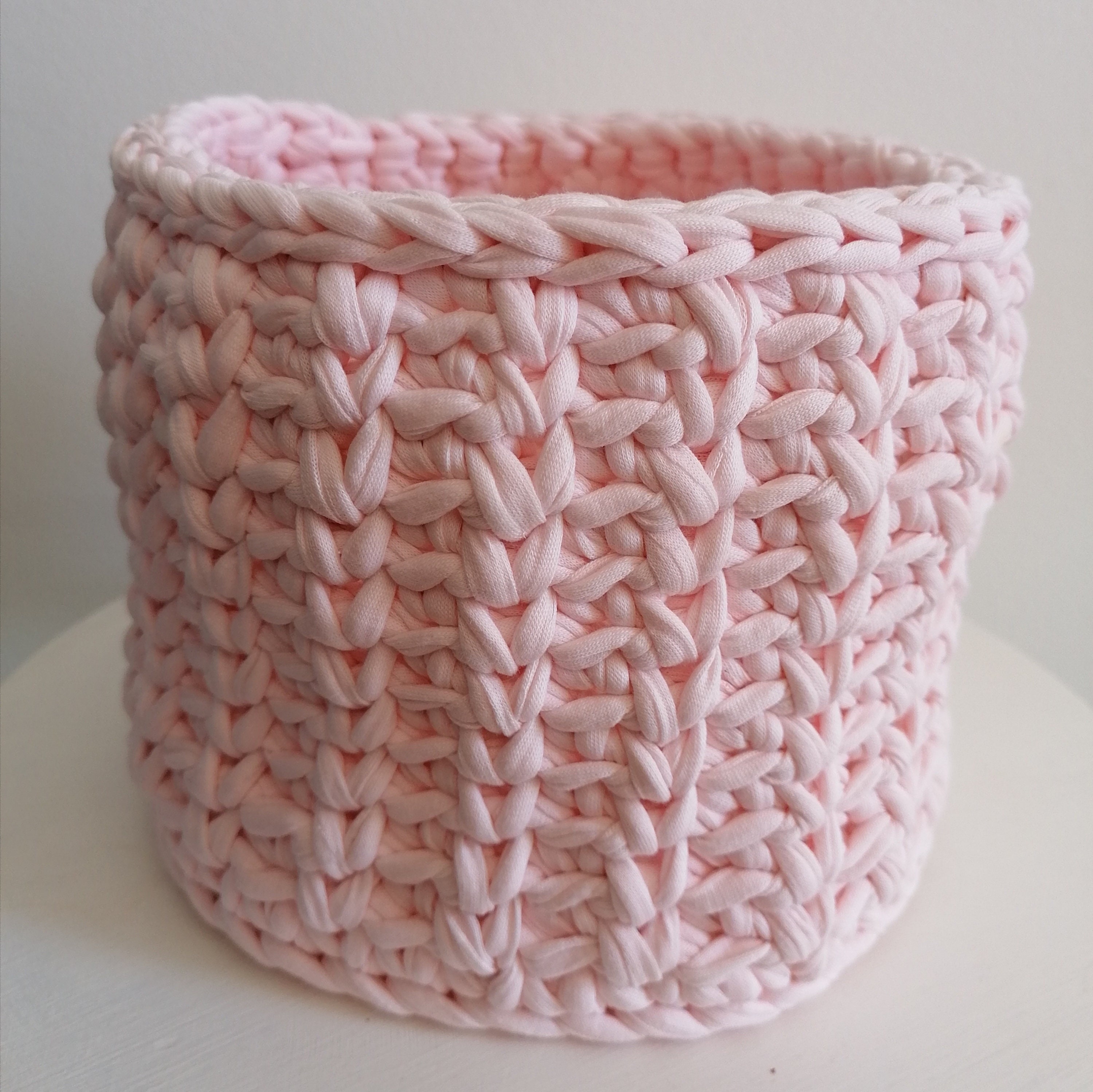 Cache Pot Rose Au Crochet