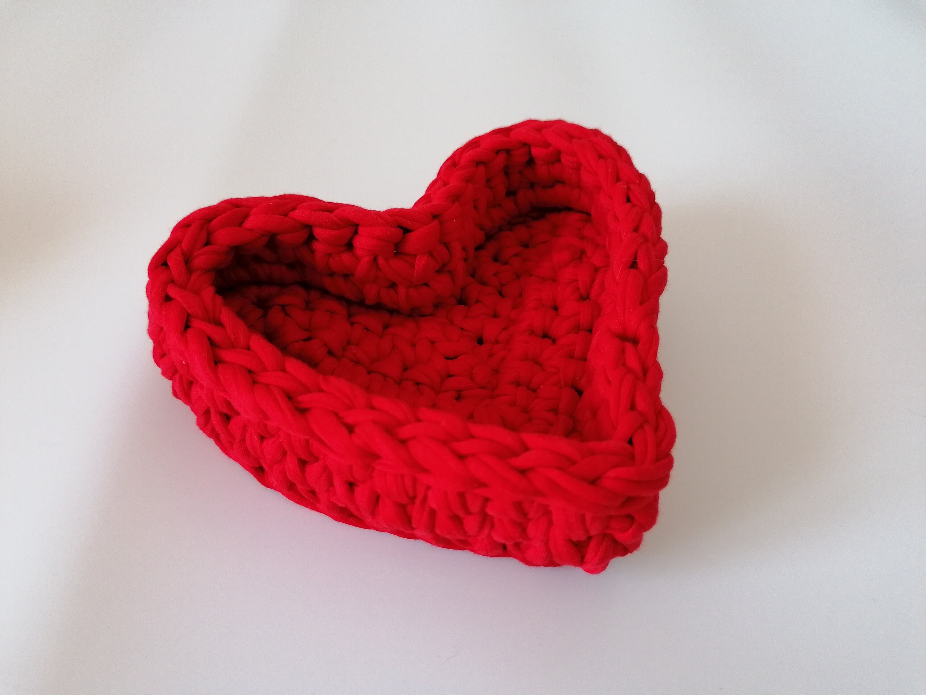 Vide Poches, Coeur Rouge , Crochet,