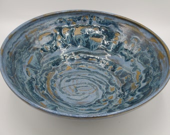 Large Blue Serving Bowl