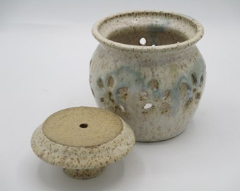 Speckled White Candle Jar