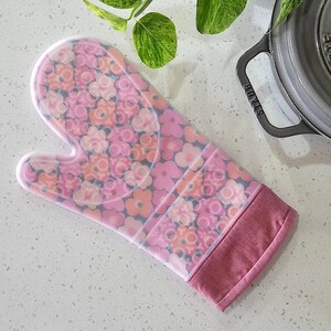 Silicone Oven Mitts,2 Pair Silicone Kitchen Pot Holders,mini Oven Oven Mitt  Heat Resistant(blue+pink)