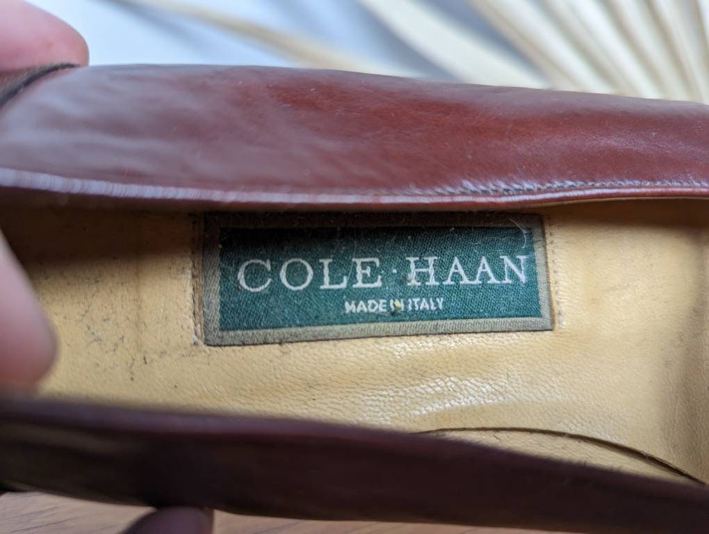 Vintage Brown Leather Cole Haan Loafers / Slip Ons / Flats / - Etsy