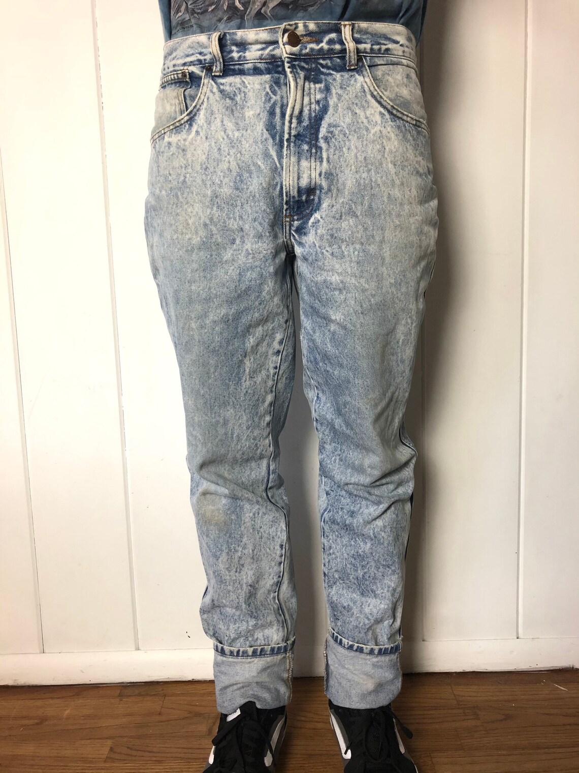 Vintage Bugle Boy Acid Wash Slim Fit Jeans / 1980's Denim Etsy