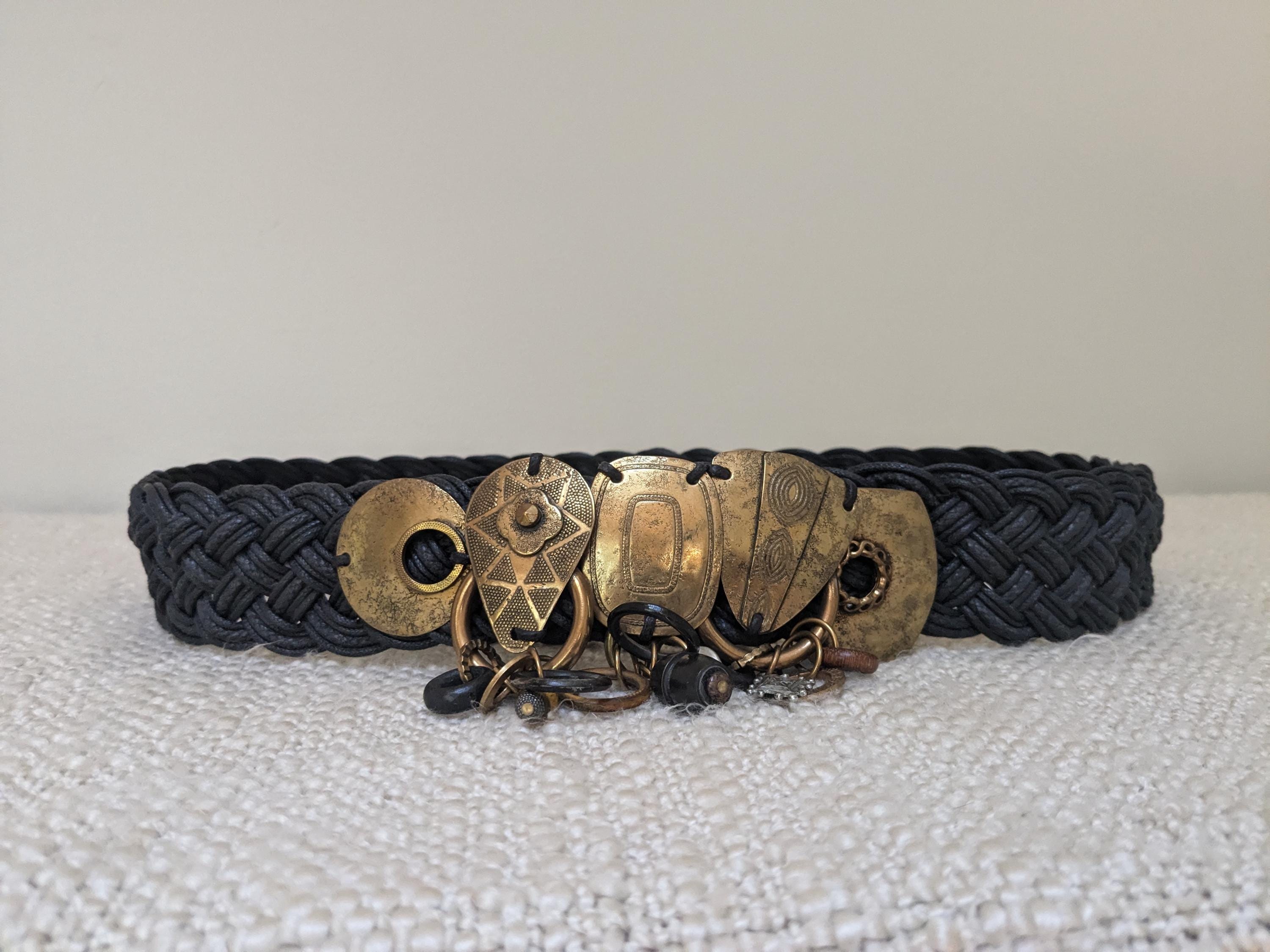 Vintage Marjorie Baer San Fransicso woven rope belt Vintage Marjorie Baer Handmade in San Francisco Braided Belt  main image 3
