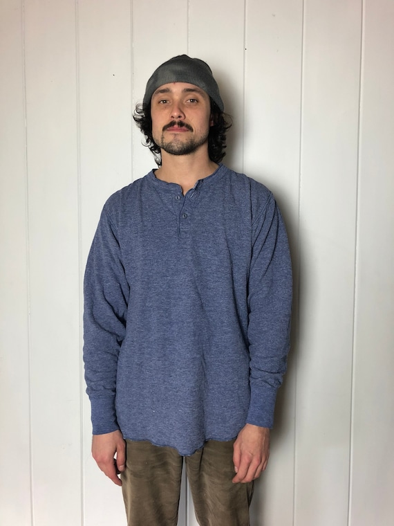 Vintage Mens Blue L.L. Bean Long Sleeve 