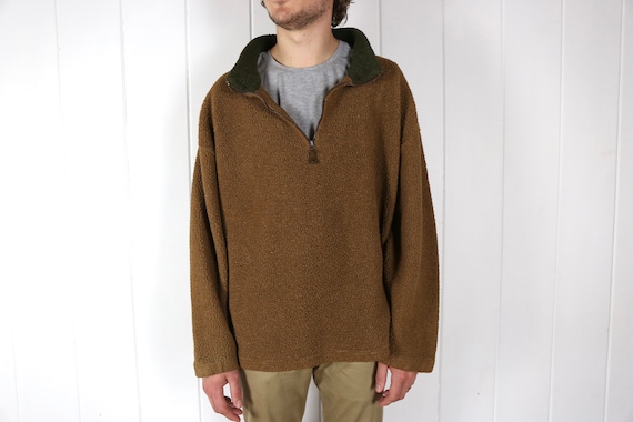 Vintage Men's Fall Sherpa Sweater / Teddy Sweater… - image 2