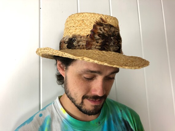 Vintage Summer Club Woven Panama Hat 