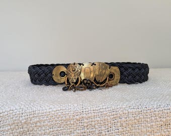 Mid Century Modern Mixed Metal and Mesh Marjorie Baer Belt  display picture 1
