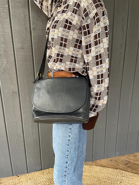 Vintage Coach 4150 Fletcher Saddle Bucket Crossbody Bag / Free US