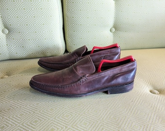 Vintage Brown Leather Cole Haan Slip-Ons / Men's 9.5 / Free US Shipping