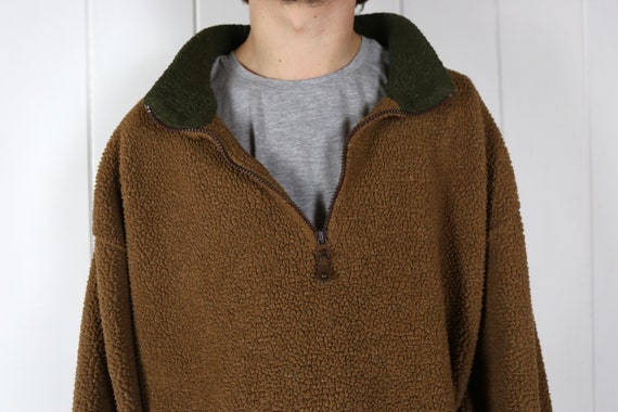 Vintage Men's Fall Sherpa Sweater / Teddy Sweater… - image 3