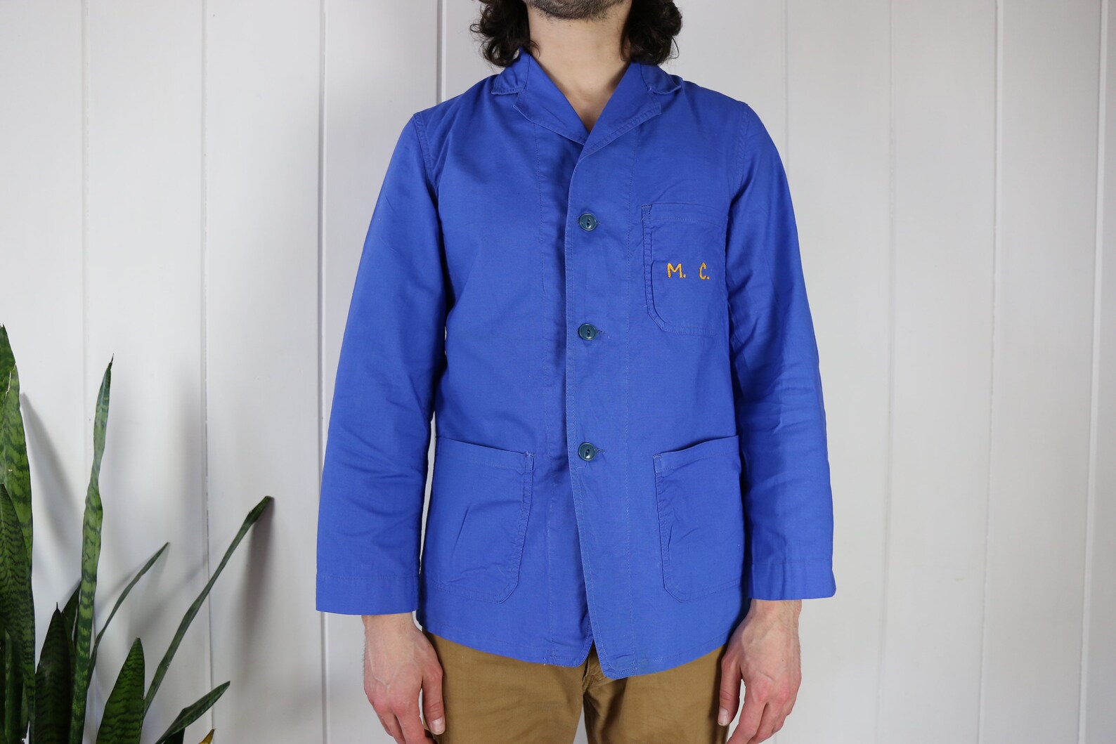 Vintage 50's Angelica Uniforms Blue Button Down Long Etsy