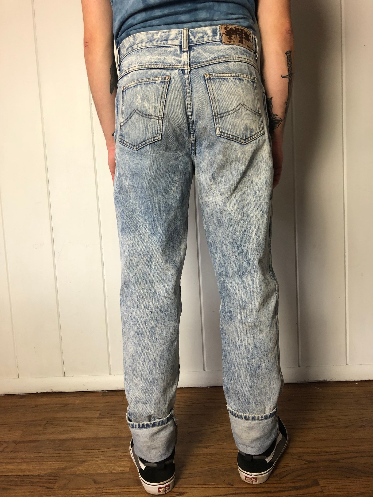 Vintage Bugle Boy Acid Wash Slim Fit Jeans / 1980's Denim Etsy