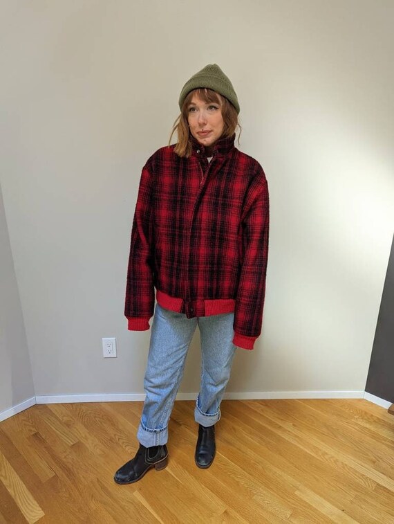 vintage buffalo plaid jacket - Gem