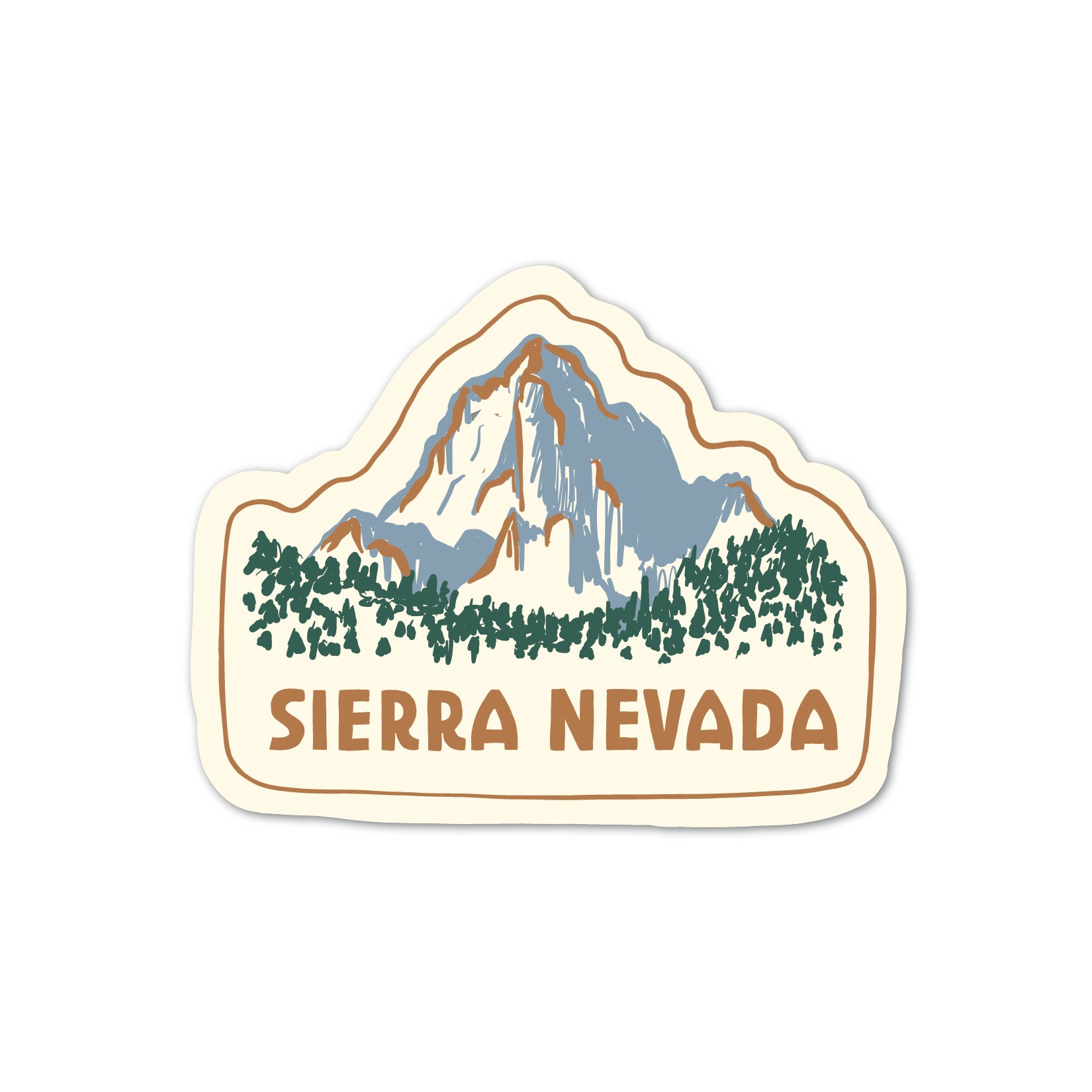 Vintage Style Sticker - Sierra Nevada