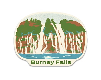 Vintage Style Sticker - Burney Falls