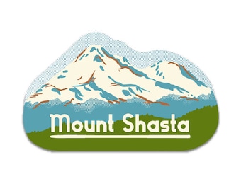 Vintage Style Sticker - Mount Shasta