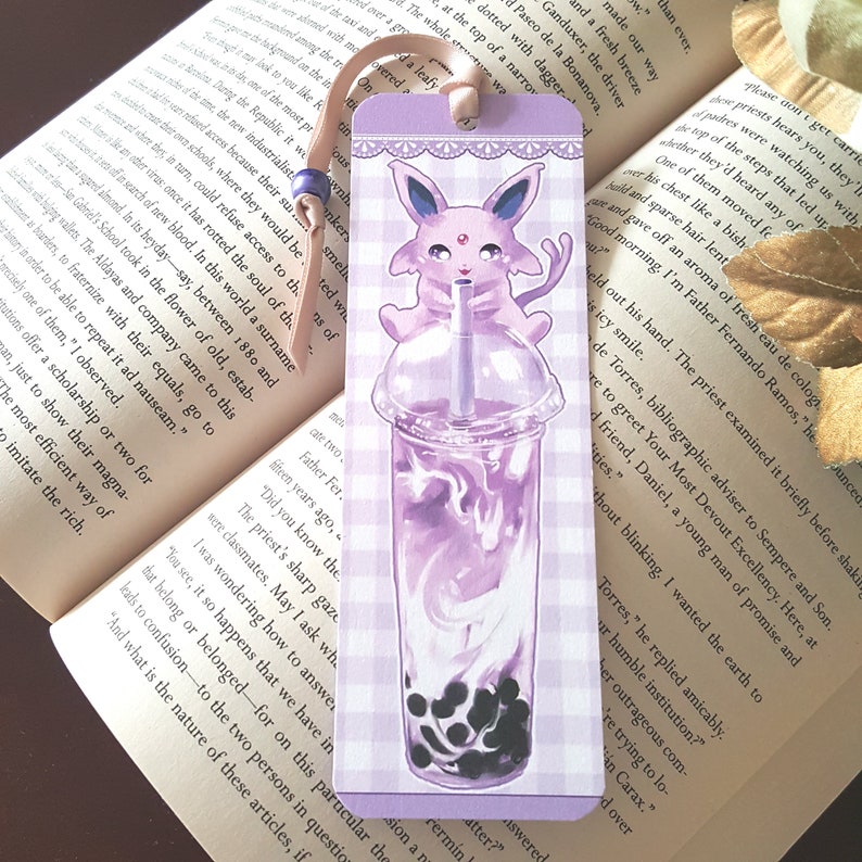 Pokemon Eeveelution Bookmarks Bubble Tea Eevee Vaporeon | Etsy