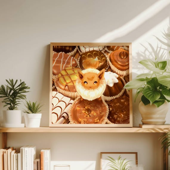 ゴッホ イーブイ キャンバス アート Sサイズ 35×45cm【イーブイ アート