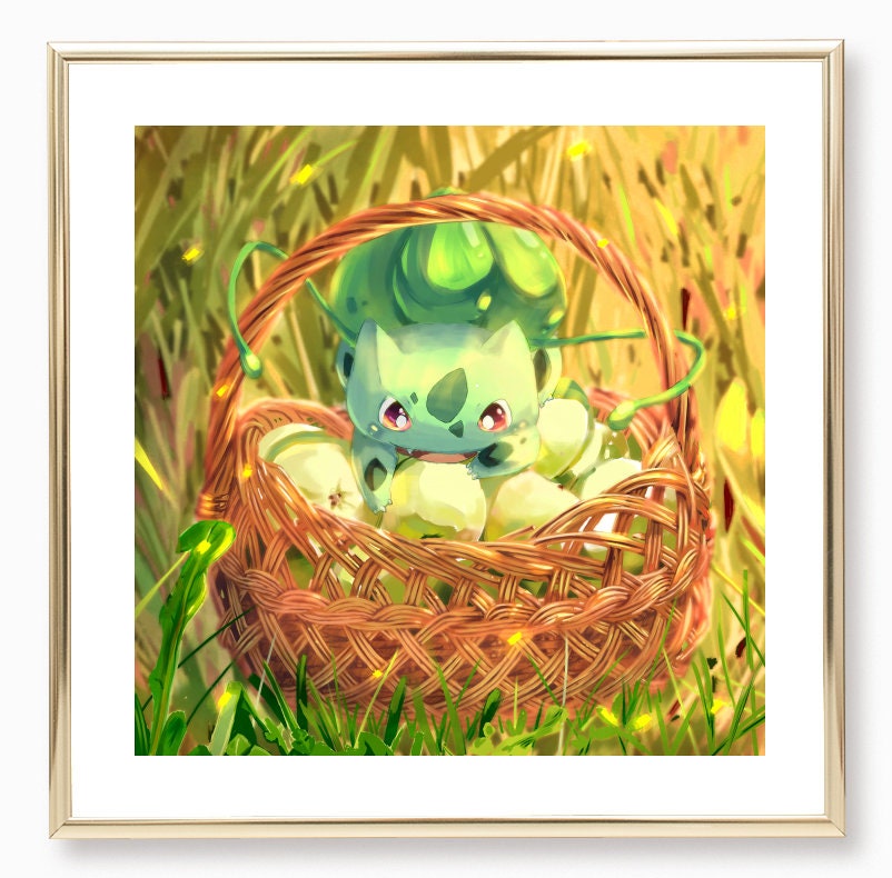 10. Pokemon Bulbasaur Art Poster Apples / Kawaii Food Art / Pokemon Decor /  Pokemon Wall Art / Cute Pokemon Poster / Kanto Starter Poster - Etsy