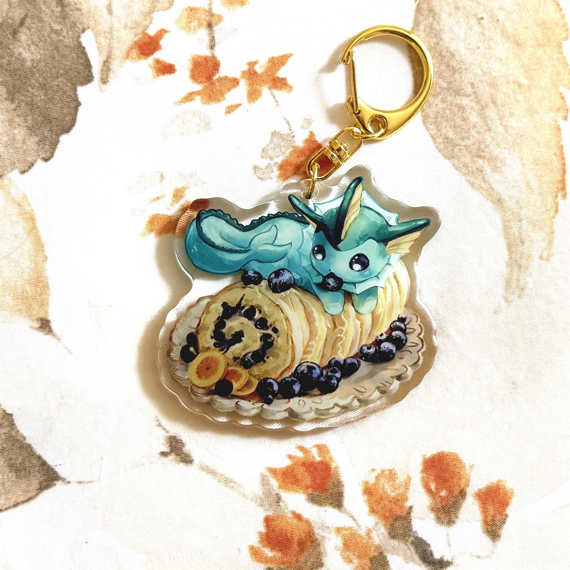 シャワーズ アクリルキーホルダー - レモンブルーベリーロールケーキ 