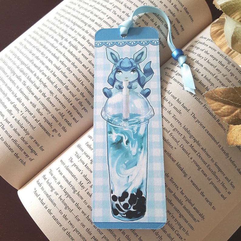 Pokemon Eeveelution Bookmarks Bubble Tea Eevee Vaporeon | Etsy