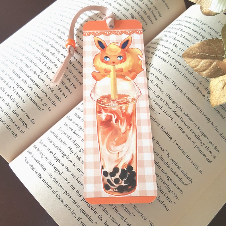 Pokemon Eeveelution Bookmarks Bubble Tea Eevee Vaporeon | Etsy