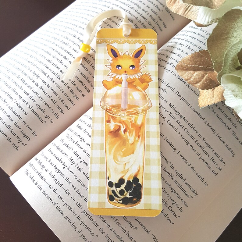Pokemon Eeveelution Bookmarks Bubble Tea Eevee Vaporeon | Etsy