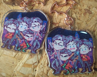 batfam / batfamily / Batboys /  bat patrol / hero family keychain