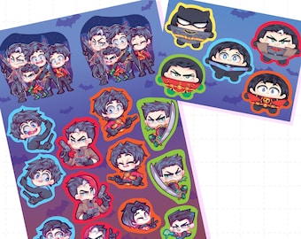 bat boys / batfam / batfamily / robins sticker sheet