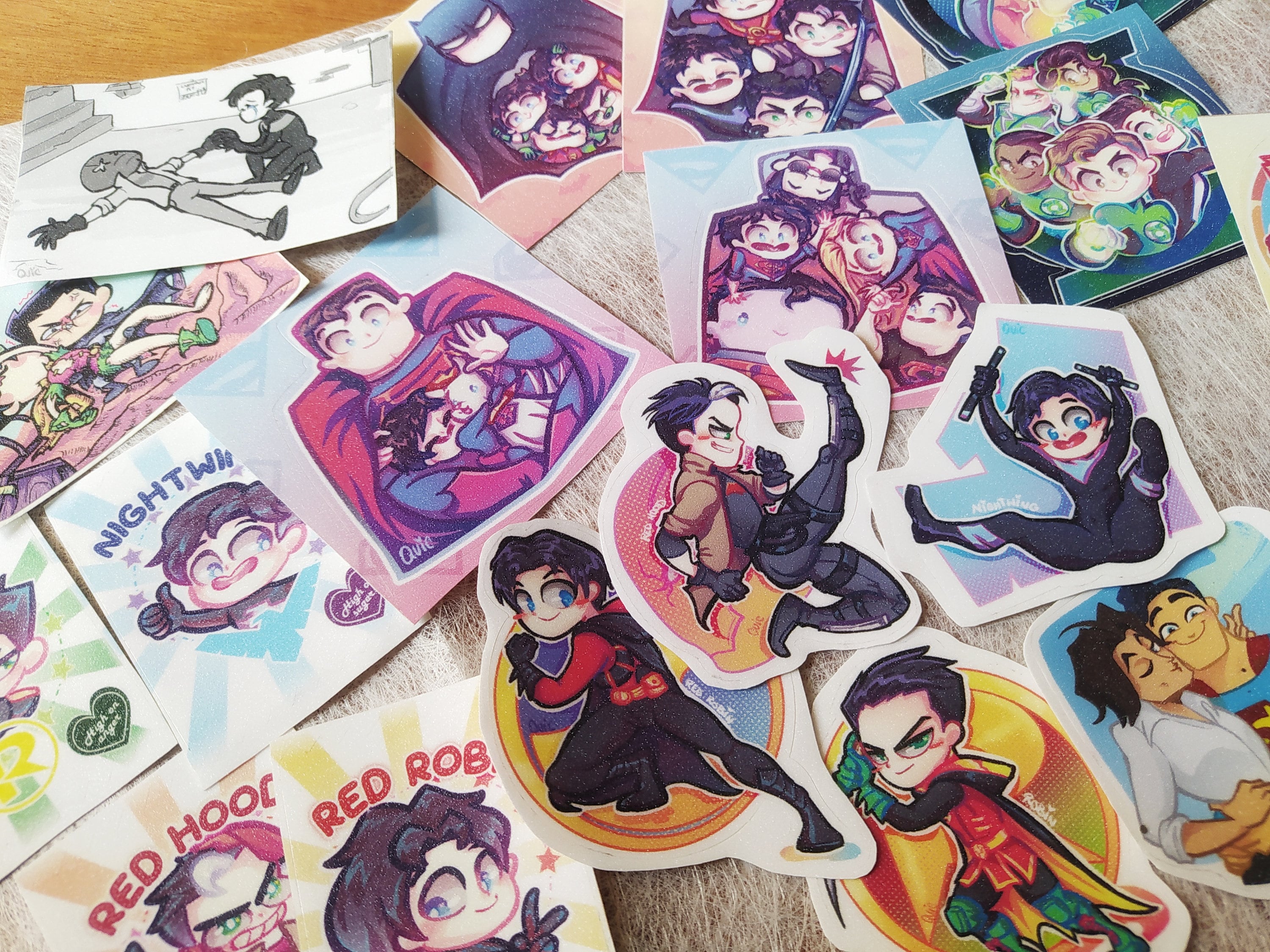 batboys / batfam/ batfamily / superfamily vinyl sparkle stickers