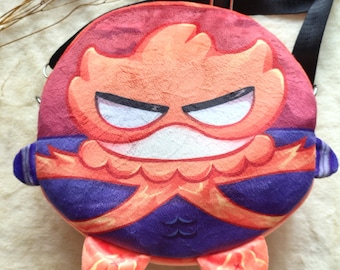 Plush Print Flame Hero , Shoulder Bag