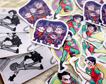 batboys / batfam/ batfamily / superfamily vinyl sparkle stickers 2
