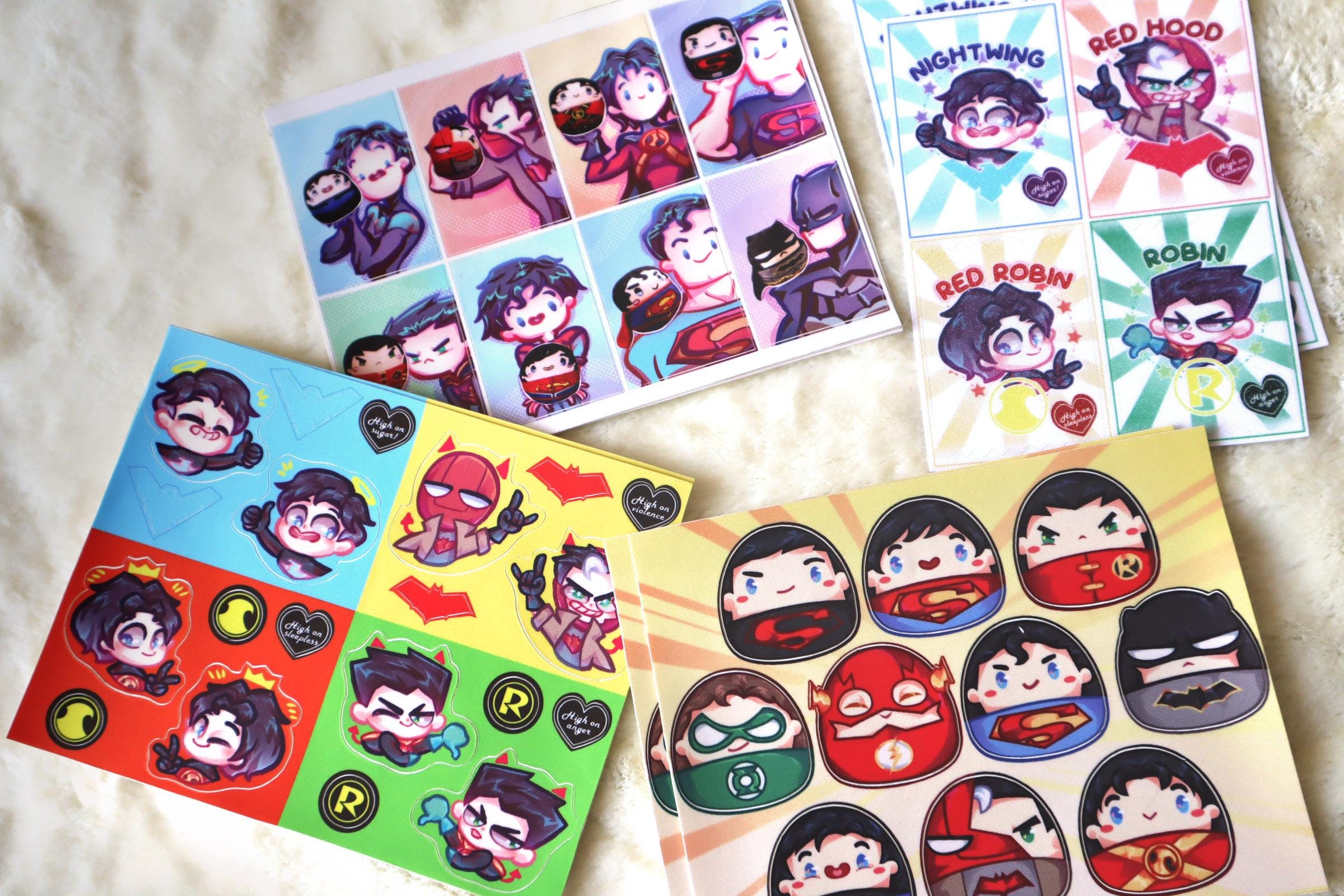 batboys / batfam/ batfamily / dc sticker sheet