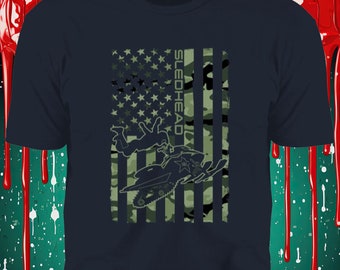 Camiseta de motonieve con bandera de camuflaje (liquidación)