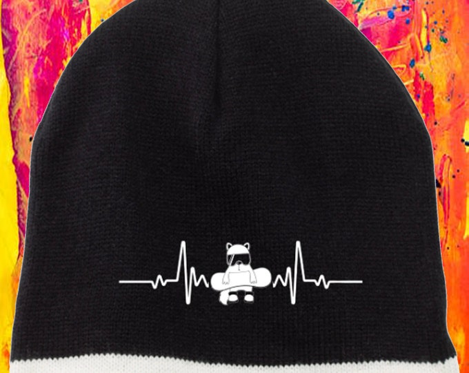 Snowboarder - Heartbeat Snowboarding Snowboard Embroidered  Beanie