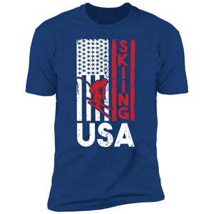 USA Skiing Great Ski and American Flag Tee
