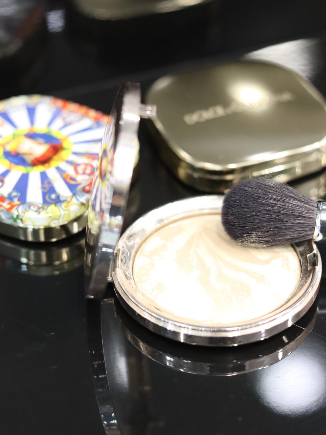 Highlighter brush makeup brushes natural hair shimmer handle Etsy