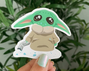 Sad Baby Alien Sticker- No More Snacks