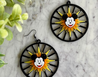 Mickey&#39;s Fun Wheel Earring - Pixar Pal Around - 3D Printed Mickey Mouse Ears