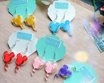 Disneyland Inspired Mouse balloon earrings | Mickey balloon earrings | Disney Balloons