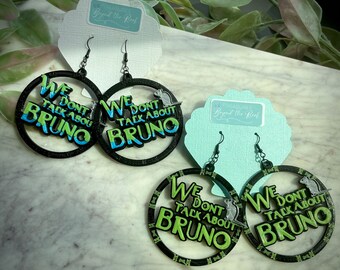 We Don’t Talk About Bruno Earrings - 3D printed Bruno earrings - Encanto inspired earrings